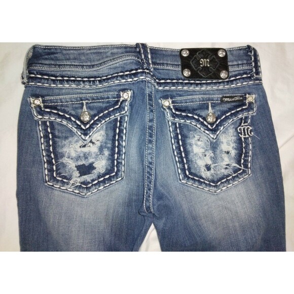Miss Me Denim - Miss Me Women’s Size 28 Denim Embellished Jeans JE5152B7R Bootcut Blue